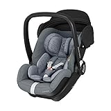 Maxi-Cosi Marble Babyschale, i-Size Baby-Autositz mit 157° Liegefunktion, Gruppe 0+ (40-85 cm / 0-13 kg) nutzbar ab der Geburt bis ca. 13 Monate, inkl. Marble Isofix Basisstation, essential grey