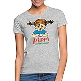 Spreadshirt Pippi Langstrumpf Logo Frauen T-Shirt, XL, G