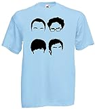 World-of-Shirt Herren T-Shirt Big Bang Theory Fab Four|hellb