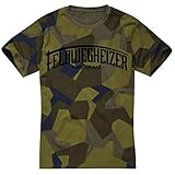 T-Shirt Schweden Tarn Camo FELDWEGHEIZER Hart am Gas Größe S - 7XL
