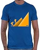 HARIZ Herren T-Shirt Wandern Bergsport Wandern Klettern Plus Geschenkkarten Royal Blau M