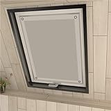 Eurohome Thermo Dachfenster Rollo ohne Bohren Sonnenschutz Verdunkelungsrollo mit Saugnäpfen für Velux Fenster Weiß 48 x 73