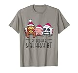 Offizielles Schlaf Panda mit Faultier Schlafanzug Pyjama T-S