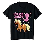 Kinder Pony 3 Jahre alt Pferd Ich Bin Schon 3 Mädchen 3. Geburtstag T-S