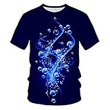 T-Shirt Herren Modern Trend Neuheit Kreative Druck Herren Shirt Sommer Basic Rundhals Regular Fit Herren Freizeithemden Täglich Casual All-M