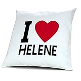 digital print Kopfkissen Helene, Kissen mit Füllung I Love Helene, 40 cm, 100% Baumwolle, Kuschelkissen, Liebeskissen, Namenskissen, Geschenk