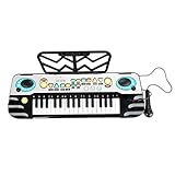 WY-SYY 32 Tasten Klavier, Elektronische Keyboard Klavier Musikalische Spielzeug für Kinder, Kinder Klavier mit Mikrofon Musikalisch,Schw