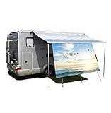 ANDY-WALL DE Wohnmobil Markisen-Sicht-Schutz Vorzelt Seemöwe Wohnwagen Camping Markisenvorzelt (450cm)