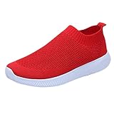 DAIFINEY Damen Freizeitschuh Sneaker Mesh Leichte Modische Turnschuhe Freizeit Atmungsaktiv Sportlicher Trainingsschuh Sportschuhe Laufschuhe(7-Rot/Red,40)