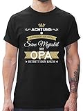 Opa Geschenke - Seine Majestät der Opa - XXL - Schwarz - Geschenk Fuer Opa - L190 - Tshirt Herren und Männer T-S