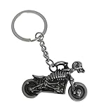 Bijouxmodefashion Schlüsselanhänger Motorrad Skelett Totenkopf S