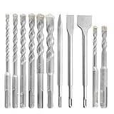 Rotationshammer-Bohrer-Set tragbarer Zement-Hartmetall SDS-plus MeiÃŸel-Kit für Stein 11pcs, gutes Werkzeug