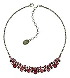 Konplott Water Cascade Collier Modeschmuck Kette mit Glitzer-Steinen in Rot | Schönes Geschenk für D