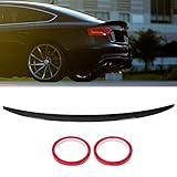 Terisass Heckspoiler Spoiler Protector Lip Fit für A5 B8/B8.5 Sportback, S5 B8/B8.5 Sportback glänzend schw