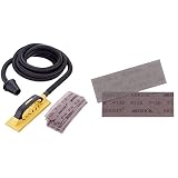 Mirka Handy Handschleifer Starter-Kit & Abranet Netz Schleifstreifen 80x230mm/Klett Schleifblätter/Korn P120/3 Stück/AE175F0312SL/zum staubfreien Schleifen von Holz, Spachtel, Lack,