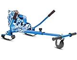 Improv Hoverkart Hoverkart Hoverkart-Sitz für elektrische Self Balancing Scooter, passend für alle Hoverboard-Größen 16,5 cm, 20,3 cm und 25,4 cm (Blue Vortex Camo)