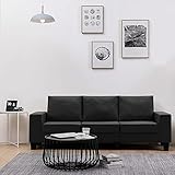 Festnjght 3-Sitzer-Sofa, Couch, Couchgarnitur, Schlafcouch, Sofagarnitur, Sofa, Bettsofa, Schlafsofa, Wohnmöbel Büromöbel Garnitur, Polstersofa, Schwarz S