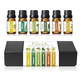 FORCK Ätherische Öle Set, 100% Pur & Naturreines Aromatheraphie Duftöl, 6 x 10 ml (Zitrone, Teebaum, Pfefferminze, Kiefernnadel, Weihrauch, Ylang Ylang)