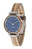 LAiMER Damen-Armbanduhr EILEEN Mod. 0083 aus Zebranoholz - Analoge Quarz-Uhr mit flexiblem Holzarmb