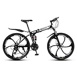 Mountainbike Mountainbike 21 Geschwindigkeit 26 Zoll Räder Dual Scheibenbremse Kohlenstoffstahl Rahmen Mtb Fahrrad Geeignet Für Männer Und Frauen Radfahren Enthusiasten(Size:27 Speed,Color:Schwarz)