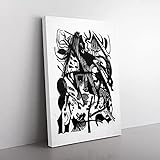 Big Box Art The Wolf by Franz Marc Leinwandbild, fertig zum Aufhängen, 76 x 50 cm, Weiß, Schwarz, Schw