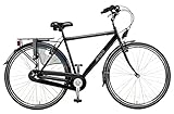 Amigo Bright - Cityräder für Herren - Herrenfahrrad 28 Zoll - Geeignet ab 170-175 cm - Shimano 3 Gang-Schaltung - Citybike mit Handbremse, Beleuchtung und fahrradständer - Schw