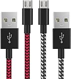 6amLifestyle PS4 Ladekabel Nylon[3M 2 Pack] PS4 Controllerkabel, PS4 Kabel Micro USB Kabel, USB-Kabel für Sony Playstation 4, PS4 Slim/Pro, Xbox One, Schwarz-R