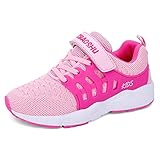 Youecci Turnschuhe Kinder Sportschuhe Jungen Hallenschuhe Mädchen Atmungsaktiv Laufschuhe Outdoor Fitnessschuhe Sneaker für Unisex-Kinder Rosa 31 EU