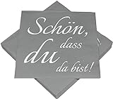 Heku 30243-136: 100 Servietten, 3-lagig, Schön DASS, 33x33