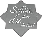 Heku 30243-136: 100 Servietten, 3-lagig, Schön DASS, 33x33