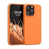 kwmobile Hülle kompatibel mit Apple iPhone 13 Pro - Hülle Silikon gummiert - Handyhülle - Handy Case in Cosmic Orang