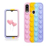 Qerrassa Color Bubble Silikon Hülle für Samsung Galaxy A20E,Fälle Spaß Entwerfen Handyhülle Fidget für Kinder Mädchen Jungs Schutz Ultra Dünne Süß Komisch Mode Fälle für Samsung Galaxy A20E