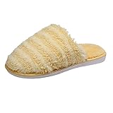 Damen Hausschuhe Plüsch Bequeme Pantoffeln Weich Plüsch Warm Schuhe Winter Warm Indoor Memory Foam Flauschige Slippers Winter Indoor/Outdoor Rutschfeste Leichte Baumwollpantoffeln Frauen Slipp