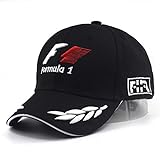 JKYJYJ Männer Formel Baseball Caps Schwarz 3D Stickerei Hüte Motorrad Racing Outdoor Einstellbar Sport S