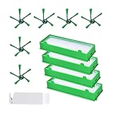 LYDPT Staubsaugerzubehör Vakuum-Zubehör Ersatzteile 6 Seitenbürste & 4 Hepa-Filter & 1 Reinigungswerkzeug-Zubehör-Kit Fit for Vorwerk Kobold VR200 VR300