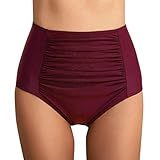 Damen-Badeshorts, Bauch, Tier-Boardshorts, Damen-Badeshorts, Übergröße, leger, knielanger Badeanzug für den Strand, wein, XL