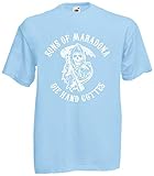 Sons of Maradona T-Shirt Die Hand Gottes neu Ultras Herren Hellblau M