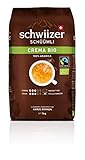 Schwiizer Schüümli Crema Bio Bohnenkaffee 1kg - Fairtrade - Intensität 3/5 - 100% Bio Arabica - Perfekt für V