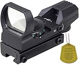 MAYMOC rotes und grünes Reflexvisier mit 4 Absehen, 3/8' Schwalbenschwanzhalterung für Airgun Airsoft 11mm Rail und .22 RF