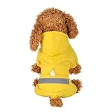 SYT-MD Hundekostüm, Hund Regenmantel Reflektierende Haustier Kleidung Hundekleidung wasserdichte Overalljacke Atmungsaktive Einstellbare Sicherheitsweste Zubehã (Color : GELB, Size : XXL)