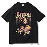 CCEE 2Pac T-Shirt Rappeur Étoile Tupac Impression Streetwear Hommes Femmes Décontracté Col Rond T-Shirt Rap Chanteur Hip Hop Musique T-Shirt Hauts Vê