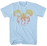 Disney Männer Sonnenuntergang Silhouette Graphic T-Shirt Hellblau Groß