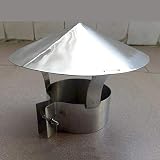 Anti-Downdraft-Vogelschutz-Oberteil, Edelstahl-Schornsteinhaube, geeignet für alle Kraftstoffarten, Regen- und Schneeabdeckungstopf, Rauchschutz, 190 mm (200 mm)
