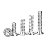 LXBO-FF. 10pcs M5 304 Edelstahl Sechs Lobe Torx Wohnung Senkkopf mit Pin Tamper Proof Anti-Diebstahl-Sicherheitsschraube Bolt (Color : 20mm, Size : 10pcs M5)