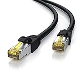 CSL - 10m Cat 7 Outdoor Netzwerkkabel Gigabit Ethernet LAN Kabel - 10000 Mbit S - Patchkabel - Cat.7 Rohkabel S FTP Pimf Schirmung mit RJ 45 Stecker - Abriebfest – ölbeständig – wasserfest – IP66