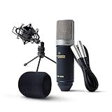 Marantz Professional MPM1000 - XLR Kondensatormikrofon mit Pop Schutz Filter, Shockmount, Tripod Ständer, XLR Kabel für Home Office oder S