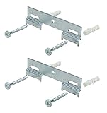 Hettich 9219498 Schrankaufhängeschiene (Schiene) -130 mm, verzinkt, inkl. Schrauben und Düb