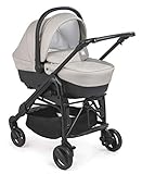 CAM 3 in 1 Kombi-Kinderwagen COMBI TRIS | inkl. Babyschale, Babywanne, Sportwagen, Körbchen und Tasche | Der Allrounder made in Italy: praktisch, komfortabel und sicher (ricamo orso beige)