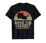 Save The Chubby Unicorns TShirt Vintage Retro Rhino T-S