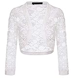 Damen Eleganter Bolero Jacke Schulterjacke Langarm Shrug Top Bolero Langarm Strickjacke Festlich Kurz Shrug Mode Lässiges Mantel Cardigan Häkeln Hohl Spitze Irregular B